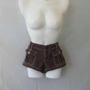 SHORTS 3 100% Cotton brown chocolate color JUNIOR